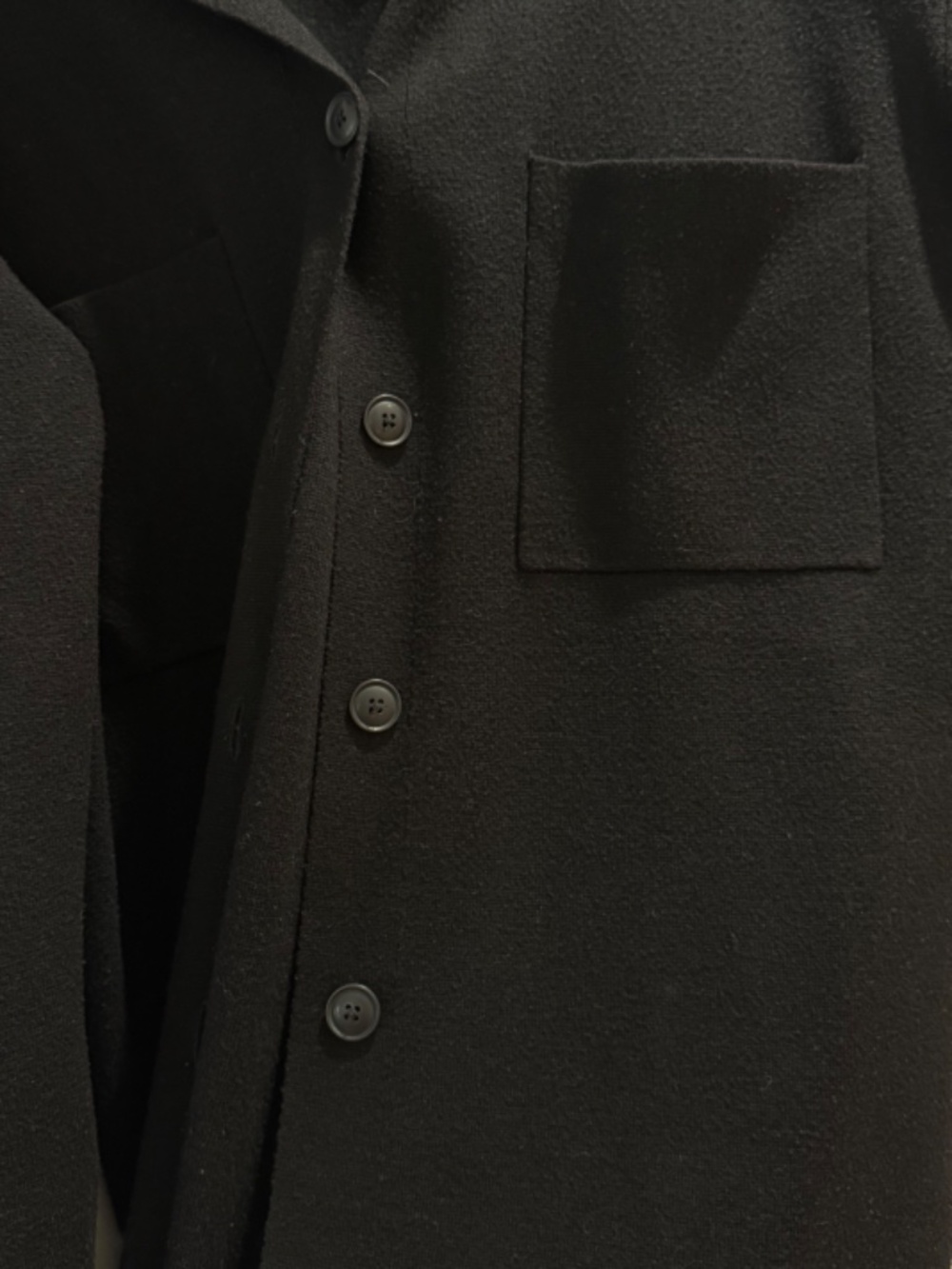 Quince Black Oversized Button-Front Sweater Jacket - Picture 4 of 8